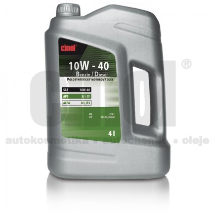 Olej 10W 40 benzín/diesel 4L